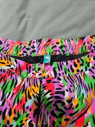 Pantalón de traje estampado multicolor