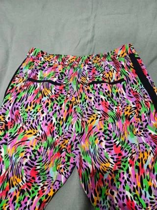 Pantalón de traje estampado multicolor