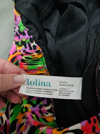 Pantalón de traje estampado multicolor