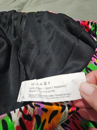 Pantalón de traje estampado multicolor