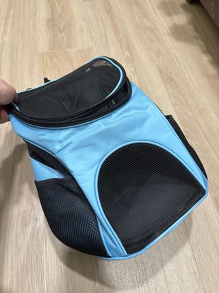Mochila transportín gato/perro azul