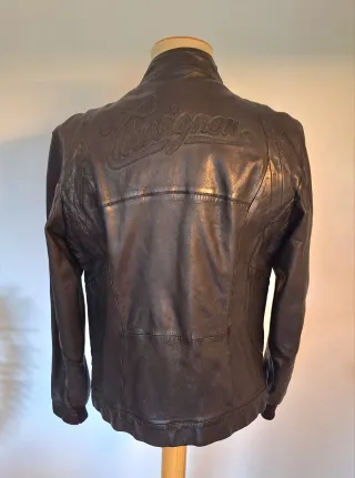 Chaqueta Biker Piel Chevignon Negra