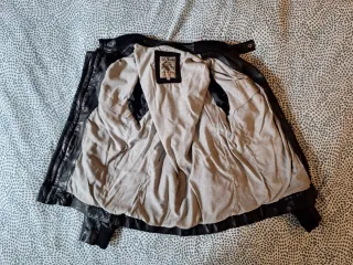 Chaqueta Biker Piel Chevignon Negra