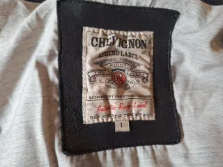 Chaqueta Biker Piel Chevignon Negra