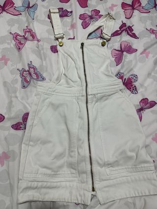 Peto/Vestido blanco con cremallera