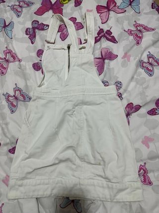 Peto/Vestido blanco con cremallera