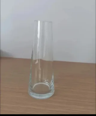 Jarrón de cristal alto