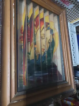 Cuadro antiguo vista ventricular.28x34