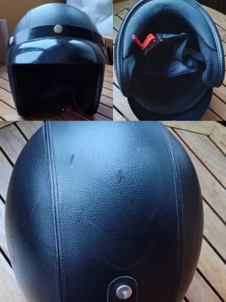 Casco de moto negro