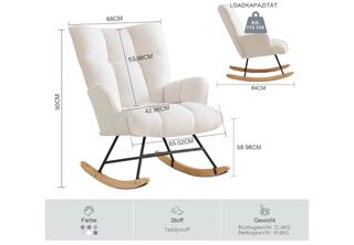 Mecedora Lactancia Gris Claro