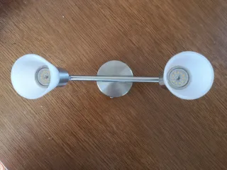 Lámpara de techo/pared metal y cristal