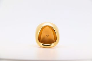 SELLO REDONDO MEDUSA ONIX CIRCONITAS Hueco Oro18K.