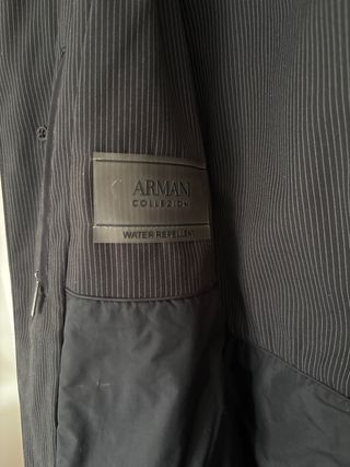 Gabardina Armani Negra Hombre