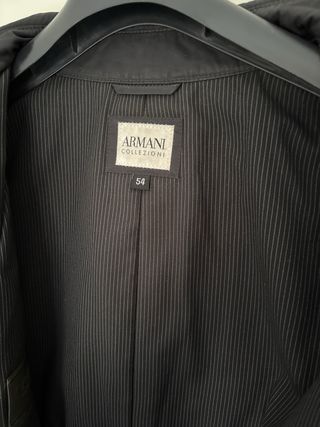 Gabardina Armani Negra Hombre