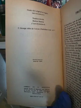 PRIMERA EDICIÓN SILMARILLION EN ESPAÑOL