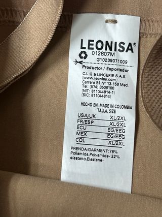 Faja Leonisa Beige Talla XL/2XL