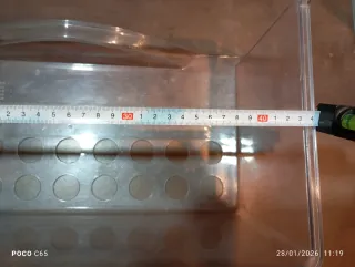 Cassetto per congelatore in plastica trasparente