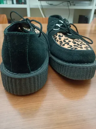 T.U.K. Zapatos Creeper Animal Print Piel,textil