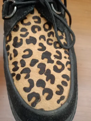 T.U.K. Zapatos Creeper Animal Print Piel,textil