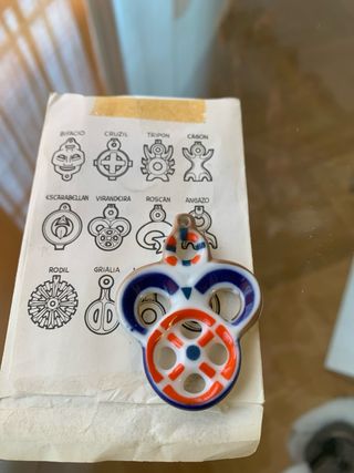 Colgante Cerámica Sargadelos Azul Naranja