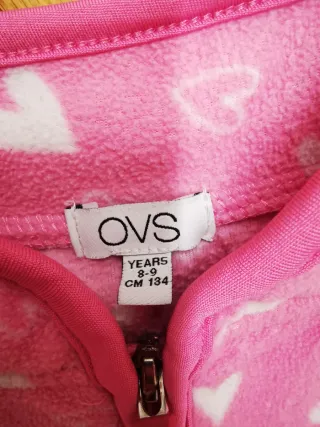 Felpa Ovs bimba con cuori rosa
