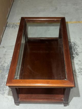 Mesa de centro de madera y cristal