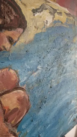 Antiguo cuadro bañista