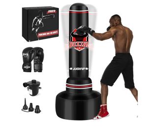 Saco Boxeo Soporte 180cm Negro