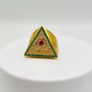 Anillo Sello Pirámide Iluminati