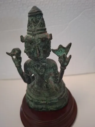 Figura Diosa Balinesa 3 Caras Bronce