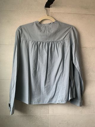 Camisa Zara cuadros lazos azul marino