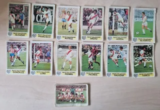 Lote 13 cromos fútbol antiguos Rayo Vallecano
