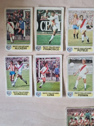 Lote 13 cromos fútbol antiguos Rayo Vallecano