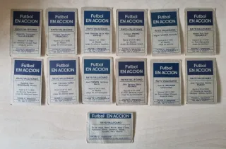 Lote 13 cromos fútbol antiguos Rayo Vallecano