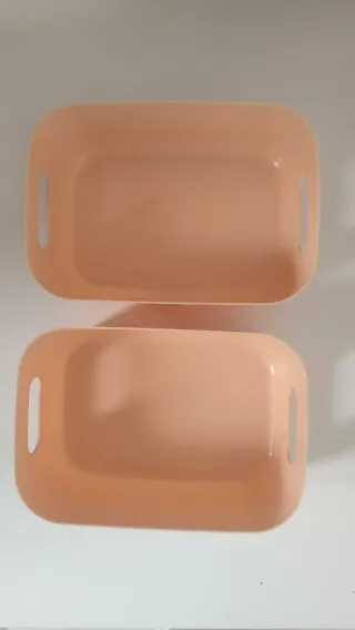 2 Cajas Organizadoras Plástico Rosa