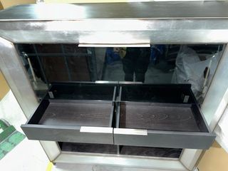 Vitrina moderna cristal y madera