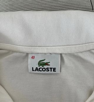 Polo Lacoste Mujer Blanco Vintage