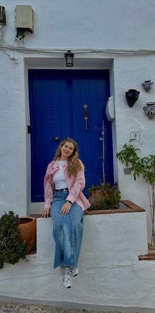 Falda vaquera larga Mango