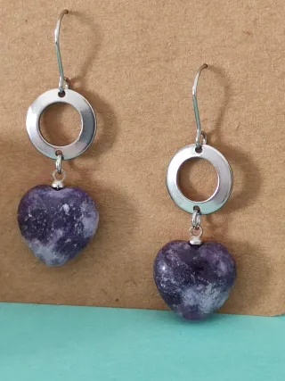 Lote pendientes piedras semipreciosas