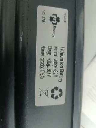 Batería Moma 43.2V-50.4V renovar Reconstruida