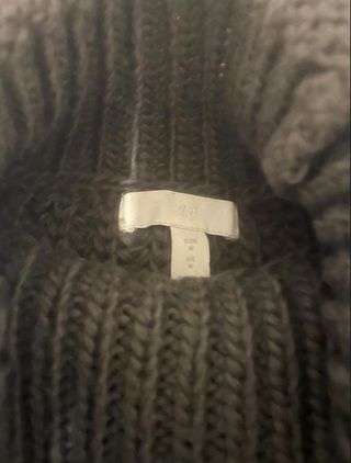 Jersey lana grueso cuello alto gris