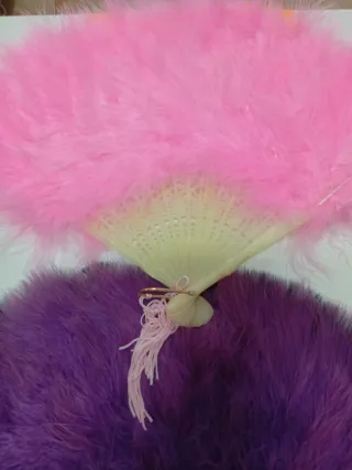 Abanicos de plumas para carnaval