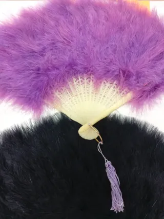 Abanicos de plumas para carnaval