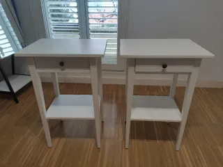 Pack x2 Mesitas de noche IKEA Hemnes blanca
