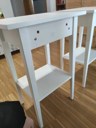 Pack x2 Mesitas de noche IKEA Hemnes blanca