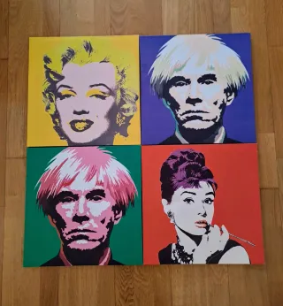 Set 4 Cuadros Pop Art 40x40