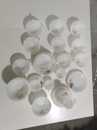 Vajilla Arcopal Vintage Flores Rosas