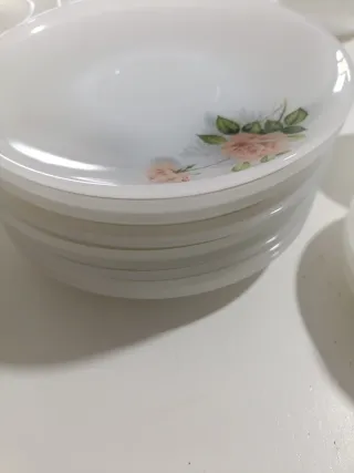 Vajilla Arcopal Vintage Flores Rosas