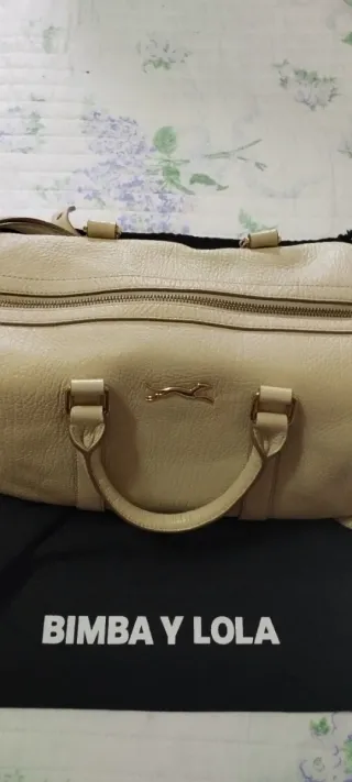 Bolso Bimba y Lola Beige y Dorado