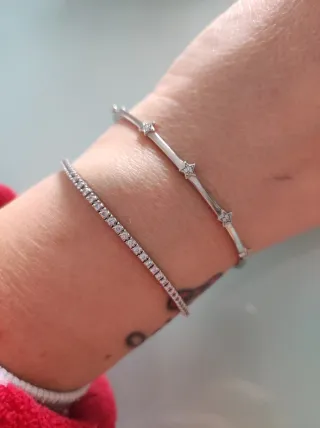 Pulsera Tous oro blanco y diamantes